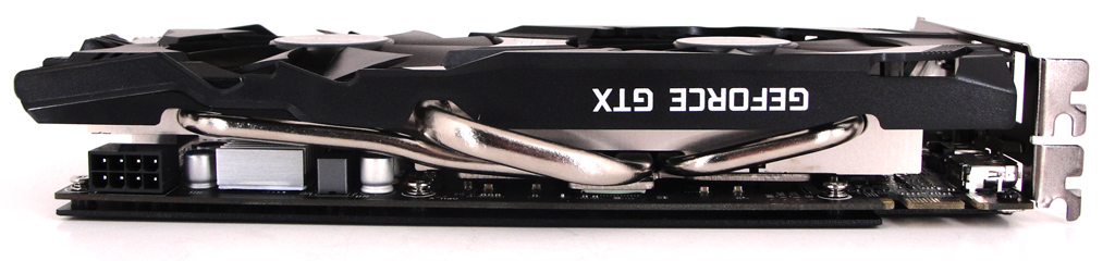 Schlank: Die KFA2 GTX 960 EXOC in der Seitenansicht.