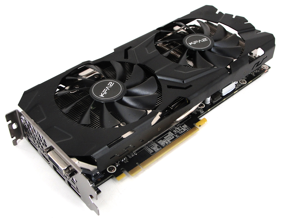 Die KFA2 GeForce GTX 1070 EXOC von der Seite.