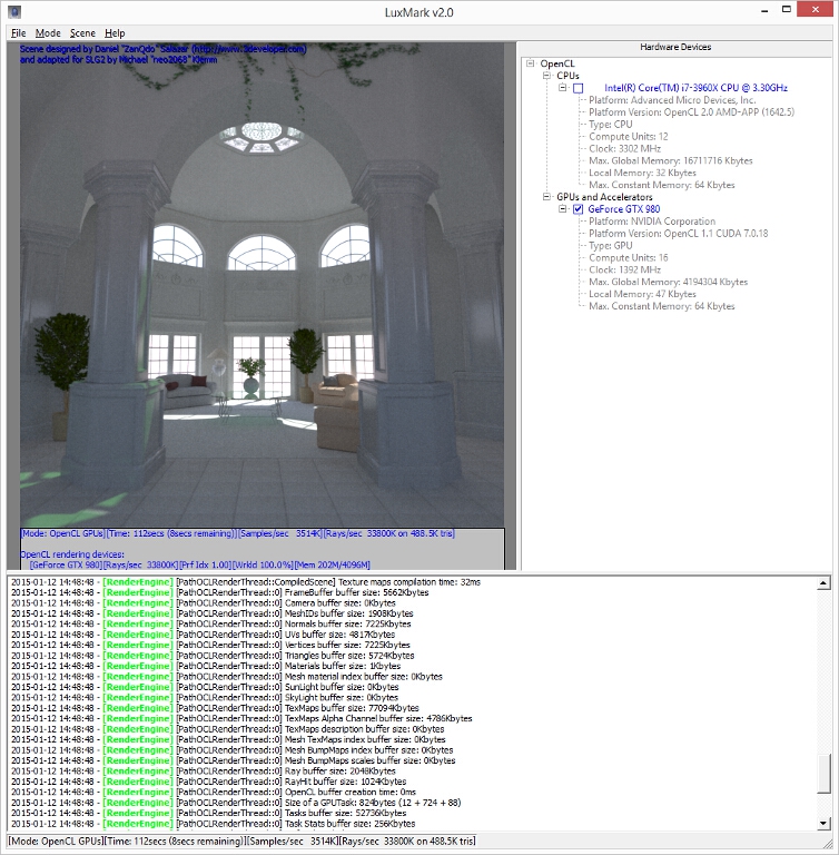 LuxMark Benchmark in Aktion