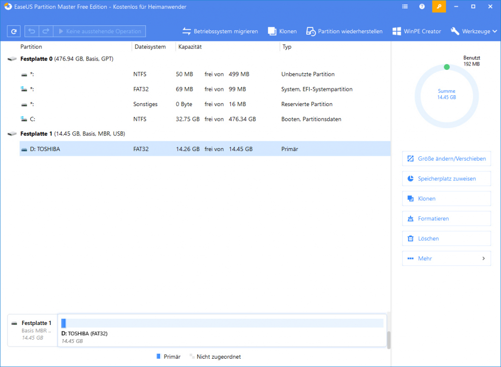 EaseUS Partition Master